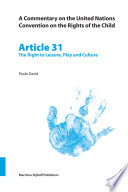 Article 31 the right to leisure, play and culture /