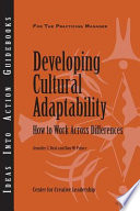 Developing cultural adaptability