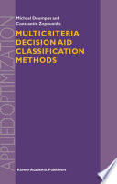 Multicriteria decision aid classification methods
