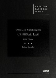 Cases and materials on criminal law /