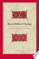 Beyond Biblical theology : sacralized culturalism in Heikki Räisänen's hermeneutics /