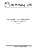 Why isn't South Africa growing faster? a comparative approach /
