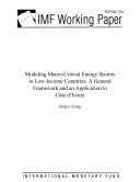 Modeling macro-critical energy sectors in low-income countries : a general framework and an application to Côte d'Ivoire /