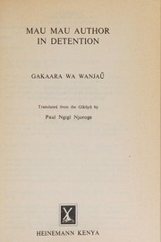 Mau mau author in detention /