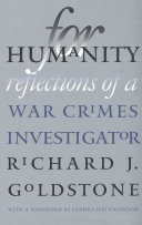 For humanity reflections of a war crimes investigator /
