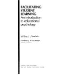 Facilitating student learning : an introduction to educational psychology /