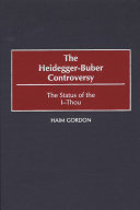 The Heidegger-Buber controversy the status of the I-Thou /