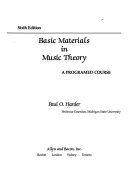 Basic materials in music theory : a programed course /