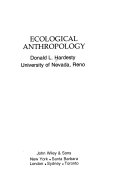 Ecological anthropology /