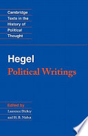 G.W.F. Hegel--political writings