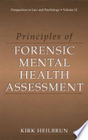 Principles of forensic mental health assessment
