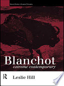 Blanchot, extreme contemporary