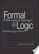 Formal logic : a philosophical approach /
