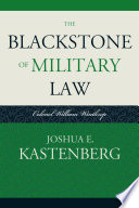 The blackstone of military law Colonel William Winthrop /