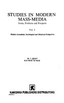 Studies in modern mass-media : issues, problems, and prospects /