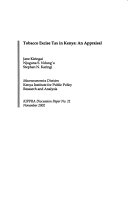 Tobacco excise tax in Kenya : an appraisal /