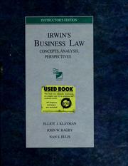 Irwin's business law : concepts, analysis, perspectives /