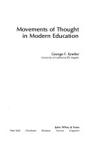 Movements of thought in modern education /