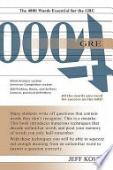 GRE 4000 the 4000 words essential for the GRE /