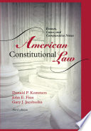 American constitutional law essays, cases, and comparative notes /