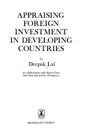 Appraising foreign investment in developing countries /