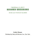 Record breakers : baseball's best /