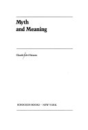 Myth and meaning /