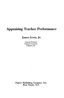Appraising teacher performance /