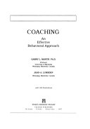 Coaching : an effective behavioral approach /