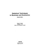 Statistical techniques in business and economics. /