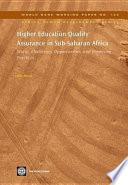 Higher education quality assurance in Sub-Saharan Africa status, challenges, opportunities and promising practices /