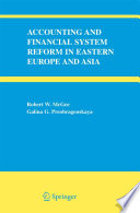 Accounting and Financial Systems Reform in Eastern Europe and Asia