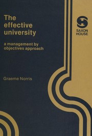 The effective university : a management by objectives approach /