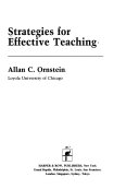 Strategies for effective teaching /