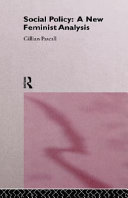 Social policy a new feminist analysis /