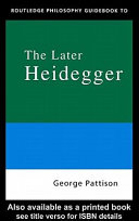 Routledge philosophy guidebook to the later Heidegger
