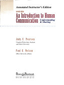 An introduction to human communication : understanding & sharing /