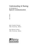 Understanding & sharing : an introduction to speech communication /