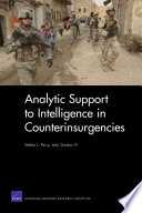 Analytic support to intelligence in counterinsurgencies
