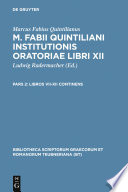 M. Fabi Qvintiliani institvtionis oratoriae