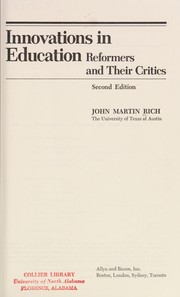 Innovations in education : reformers and their critics /