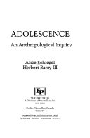 Adolescence : an anthropological inquiry /