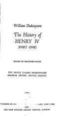 The history of Henry IV [part one] /
