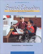 An introduction to special education : a social systems perspective /