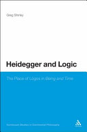 Heidegger and logic the place of lógos in Being and time /