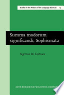 Summa modorum significandi Sophismata /