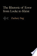 The rhetoric of error from Locke to Kleist