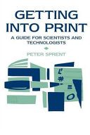 Getting into print a guide for scientists and technologists /