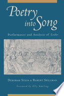 Poetry into song performance and analysis of lieder /