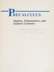 Precalculus : algebra, trigonometry, and analytic geometry /